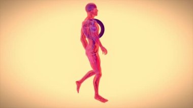 Kalp krizinin 3 boyutlu soyut animasyonu