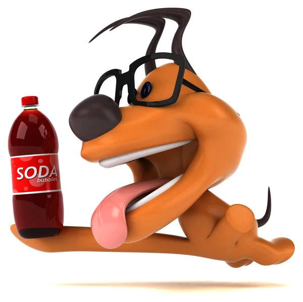 Fun Dog Soda Illustration — Stock Photo, Image