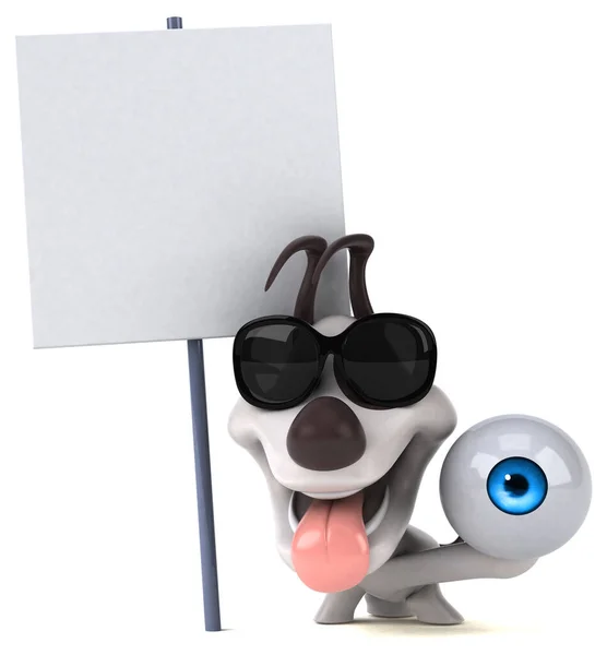 Веселая Собака Глазом Принтер — стоковое фото