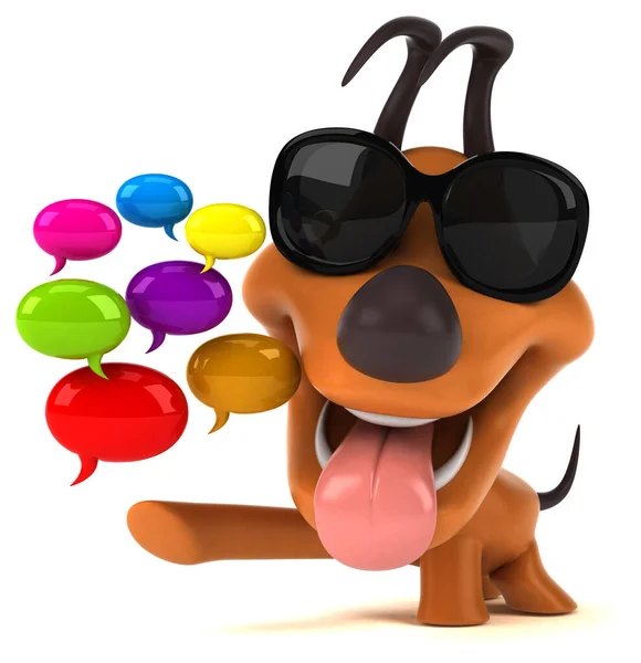 Fun Dog Bubbles Illustration — Stock Photo, Image