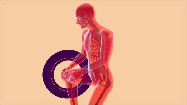 Anatomi Abstrak Konsep Nyeri Lutut — Stok Foto