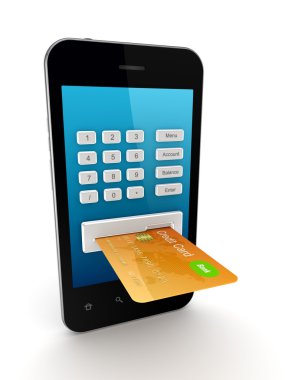 renkli kredi kartı cep telefonunuza bağlı.