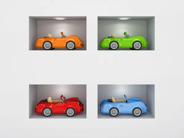 Carros pequenos coloridos . — Fotografia de Stock