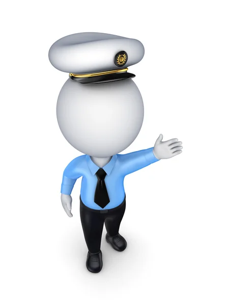 3d small person in a seaman's cap. — Stock Photo, Image