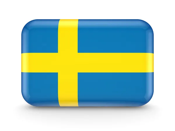 Swedish flag icon. — Stock Photo, Image