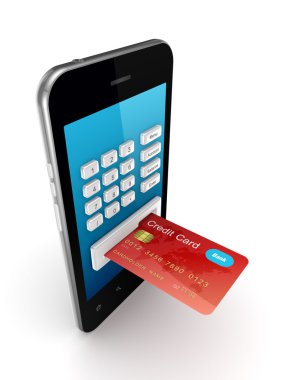 renkli kredi kartı cep telefonunuza bağlı.