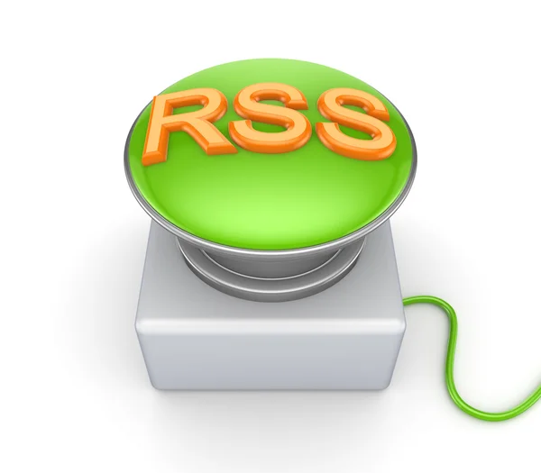 Botão RSS . — Fotografia de Stock