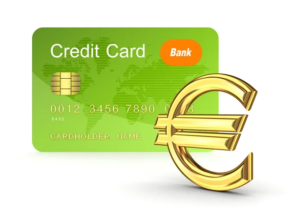 Credit card en eurosymbool. — Stockfoto