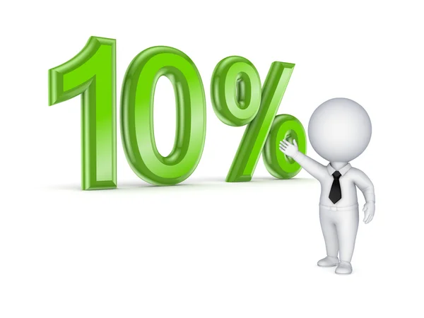 10% sign isolated on white background. — Stock Photo, Image