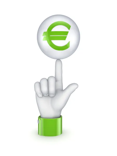 Symbol měny euro. — Stock fotografie
