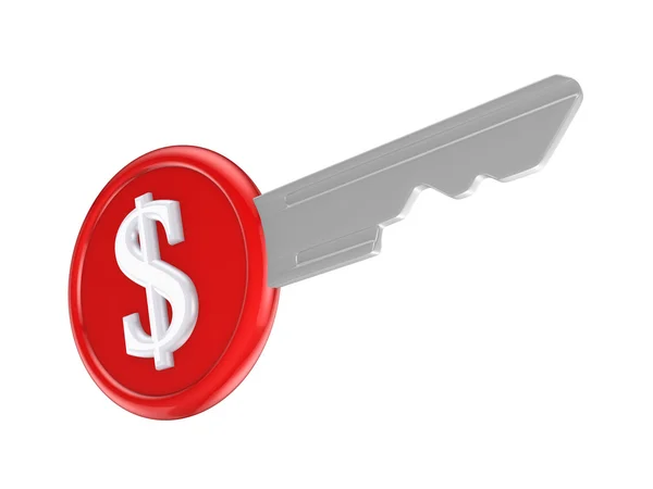 Dollar sign on a key. — Stock Photo, Image