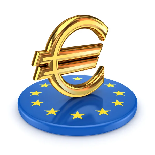 Symbol der Europäischen Union und Euro-Zeichen. — Stockfoto