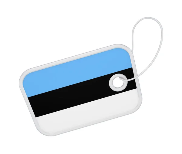 Tag with a flag of Estonia. — Stock Photo, Image