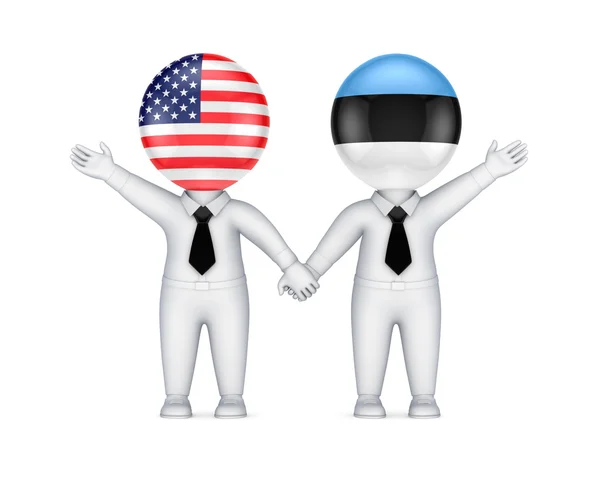 US-Estonian cooperation concept. — Stock Photo, Image