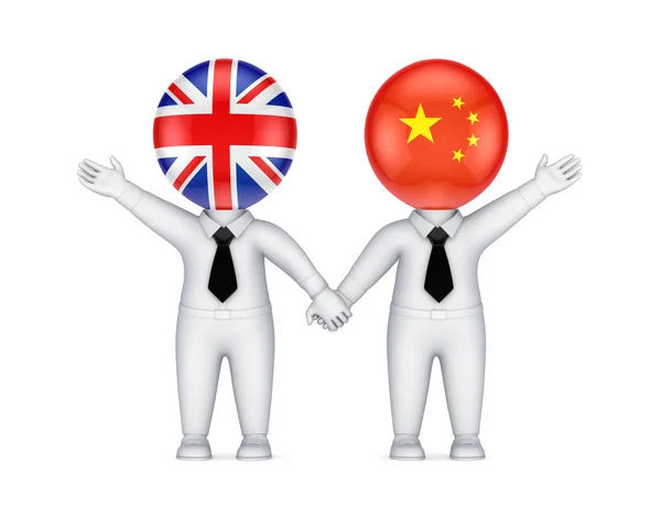 Концепция паритета между Великобританией и Китаем . — стоковое фото
