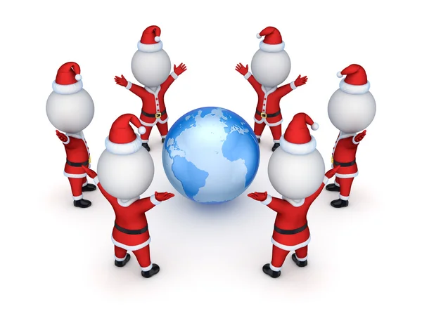Santas rond de aarde. — Stockfoto