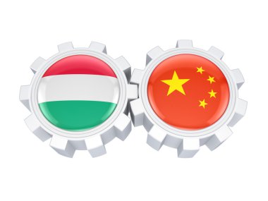 Macar ve Çin bayrakları.