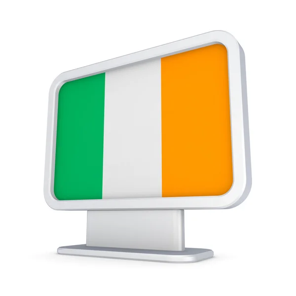 Ierse vlag in een whitebox. — Stockfoto