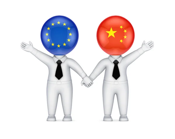 Koncepcja parthnership UE Chiny. — Zdjęcie stockowe