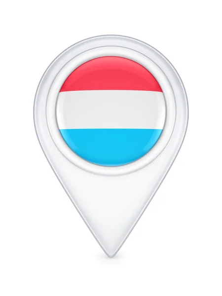 Icon with luxembourgian flag. — Stock Photo, Image