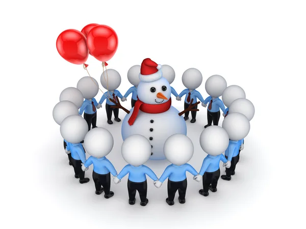 Small around snowman. — Stock Photo, Image