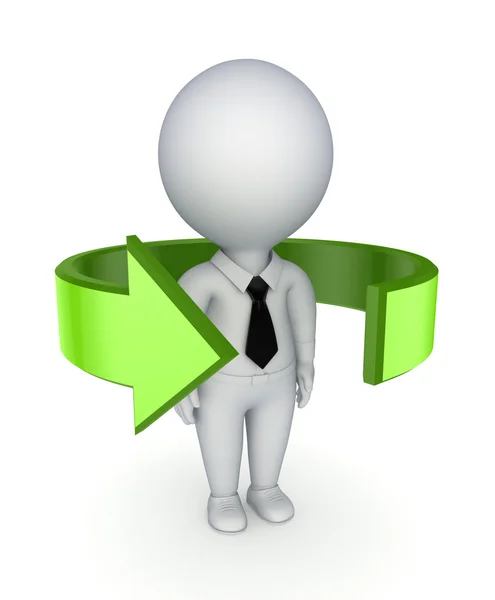 3d küçük kişi etrafında kırmızı ok.