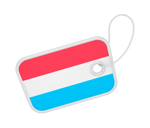 Tag with a flag of Luxembourg. — Stock Photo, Image