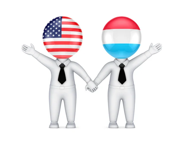 US-Luxemburgian cooperation concept. — Stock Photo, Image