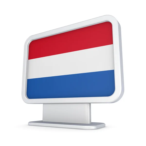 Nederlandse vlag in een lightbox. — Stockfoto