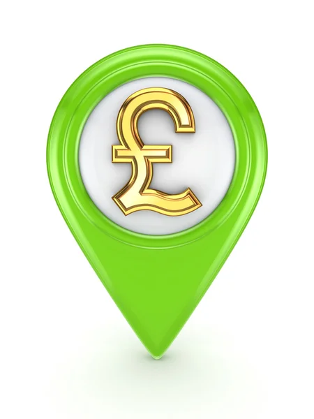 Icon with sign of pound sterling. — Stock Photo, Image