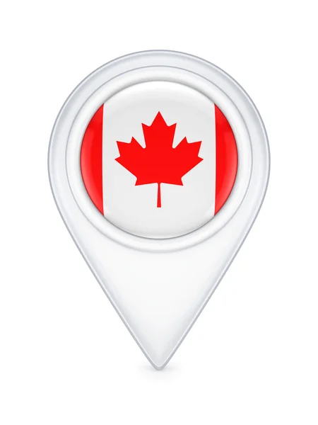 Icono con bandera canadiense . —  Fotos de Stock