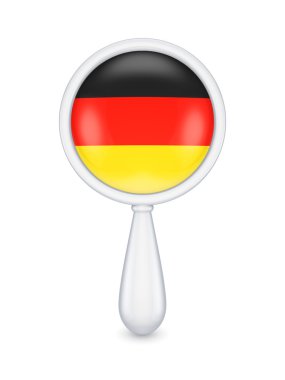 Loupe with german flag. clipart