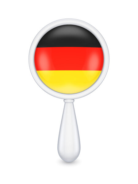 Лупа с немецким флагом
.
