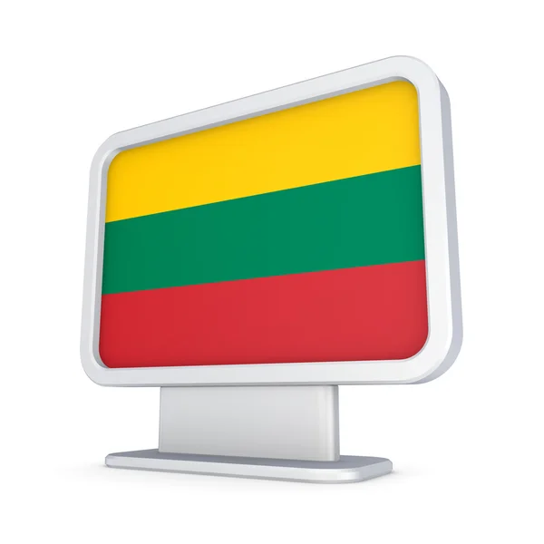 Litevská vlajka v lightboxu. — Stock fotografie