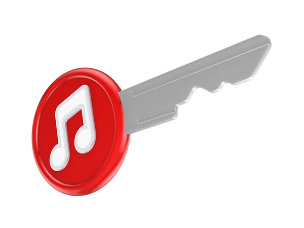 Note symbol on a key. — Stock Photo, Image