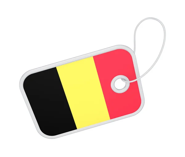 Тег з Прапор Бельгії. — стокове фото