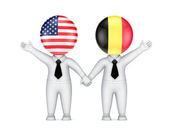 US-Belgian cooperation concept. — Stock Photo, Image