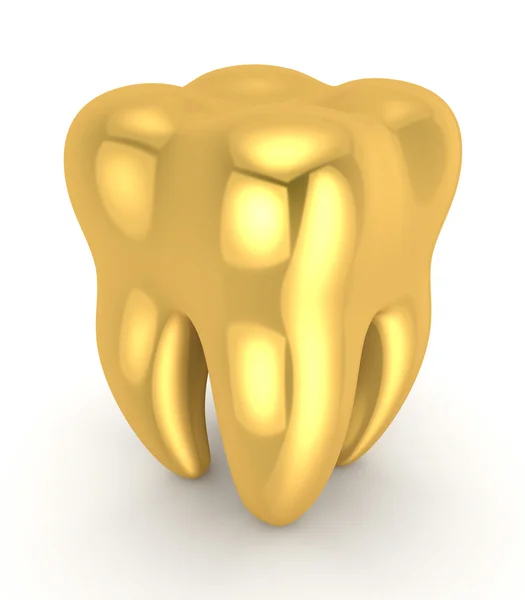 Golden tooth. — Stock Photo, Image