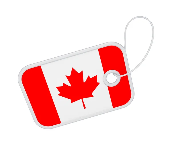 Label met een vlag van canada. — Stockfoto