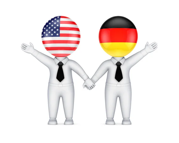 Концепция сотрудничества США и Германии . — стоковое фото