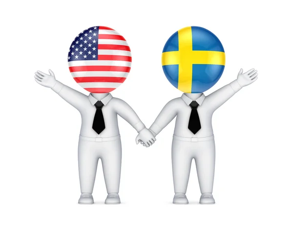 Концепція нас шведського співробітництва . — стокове фото