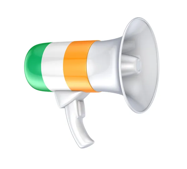 Loudspeaker with irish flag. — Stock Photo, Image