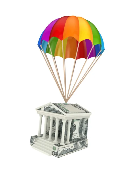 Court on a parachute. — Stock Photo, Image