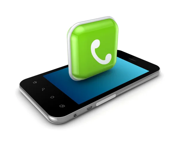 Mobile phone with icon of calling. — Stock Photo, Image