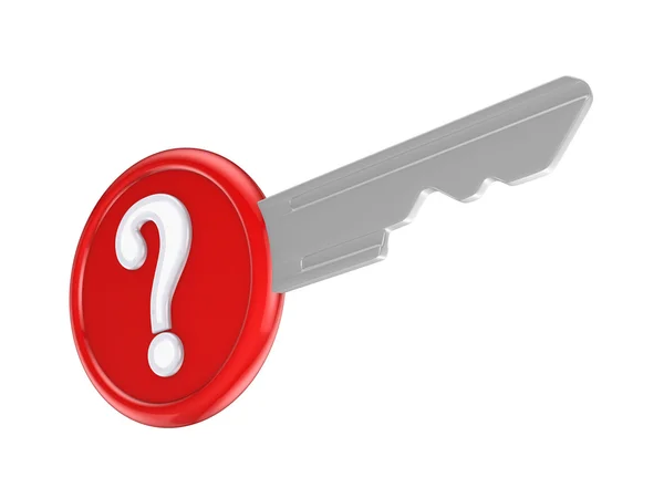 Query mark on a key. — Stock Photo, Image