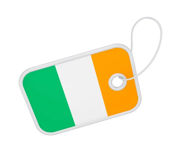 Tag with a flag of Ireland. — Stock Photo, Image