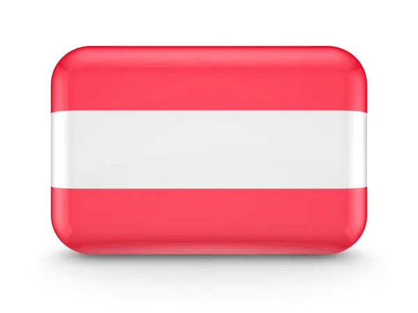 Rakouská vlajka ikonu. — Stock fotografie