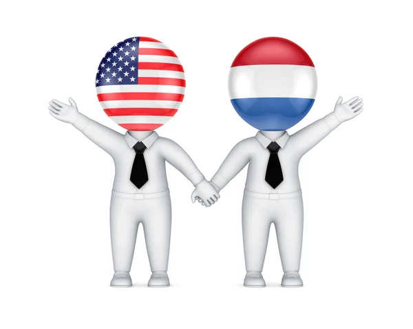 US-Dutch cooperation concept. — Stock Photo, Image