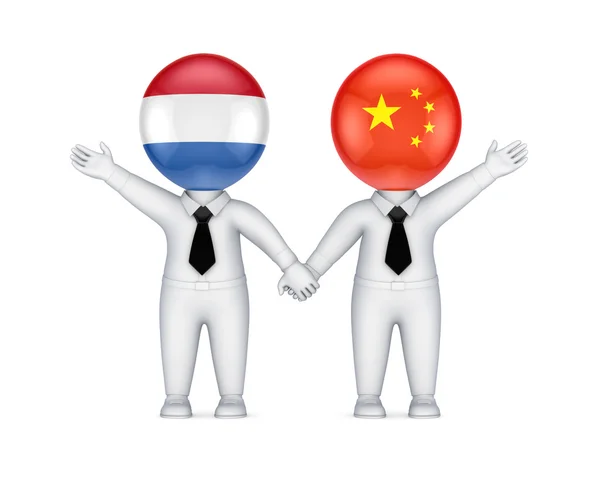 Conceito de cooperação neerlandês-chinês . — Fotografia de Stock