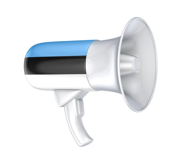Loudspeaker with estonian flag. — Stock Photo, Image